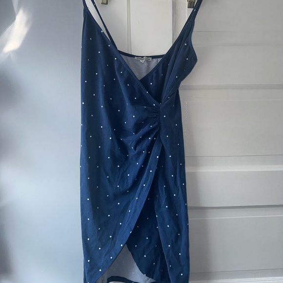 Dark blue and white polka dot dress - Picture 1 of 7